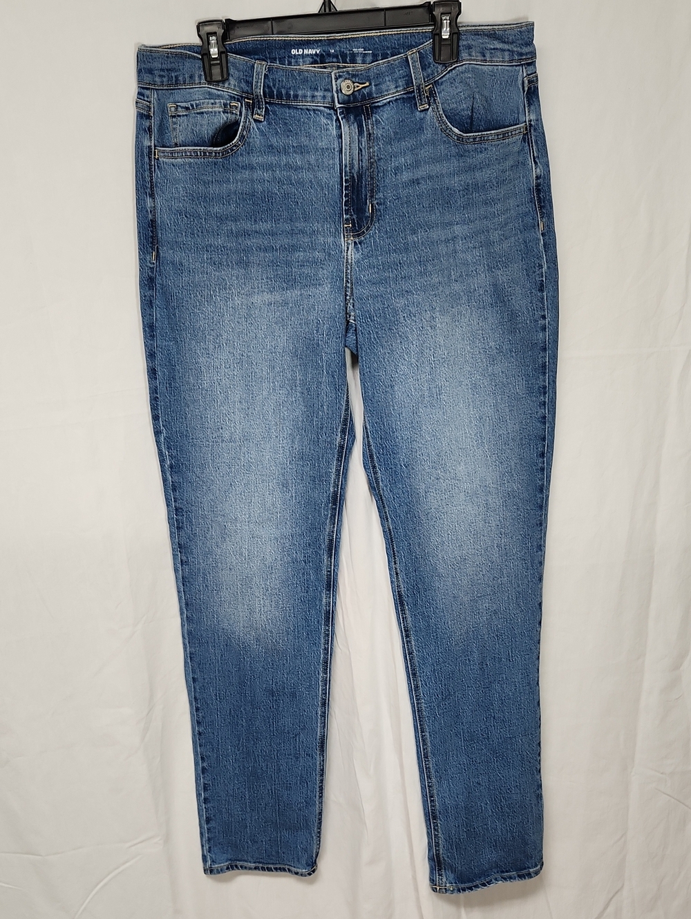Old Navy Women's Tall Medium Wash Straight Wow Boyfriend Jeans Mid rise